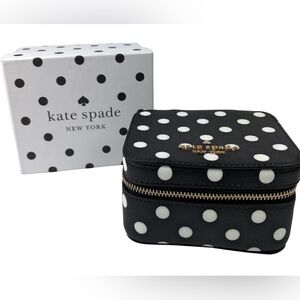 NWT Kate Spade Cheers Charming Dot Boxed Jewelry Holder Black Multi